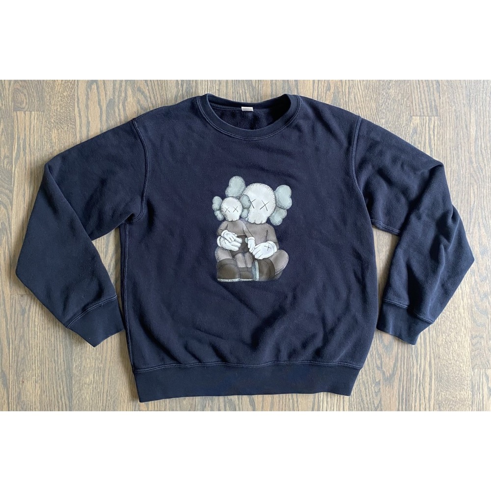 Uniqlo x Kaws Father & Son Graphic Sweatshirt Kids Unisex Size XL (160) Black